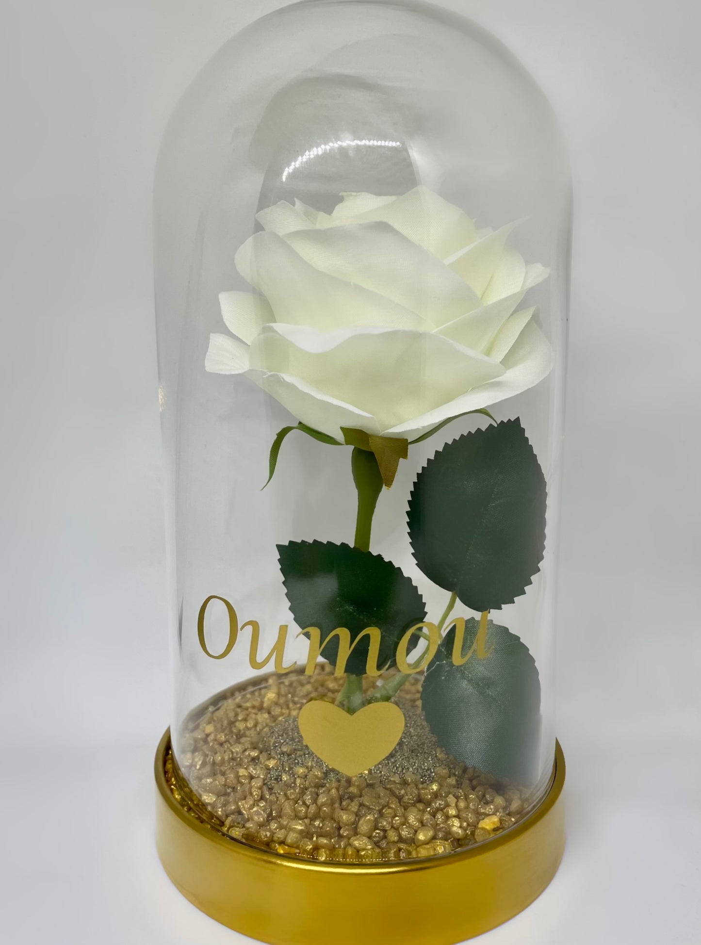 Rose sous cloche personnalisable