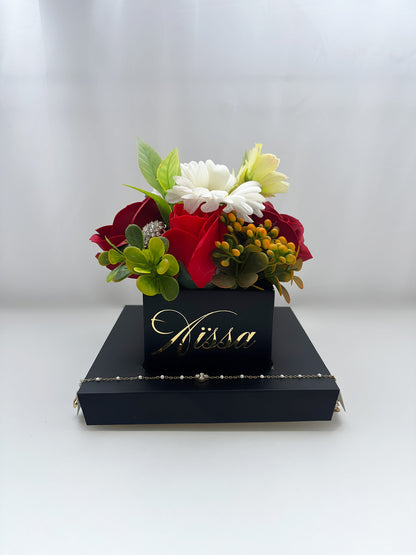 Bouquet de roses artificielles personnalisée