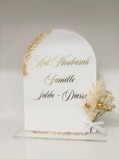 Plaque personnalisée - Aïd Moubarak 